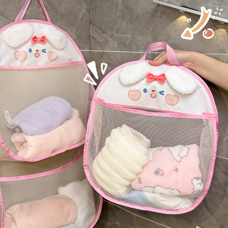 可爱浴室收纳挂袋免打孔大容量