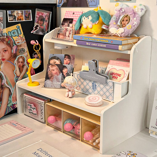 双层桌面置物架学生文具杂物