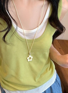 适合夏天的项链女配饰配裙子装饰日常百搭学生党镂空花朵挂脖挂链