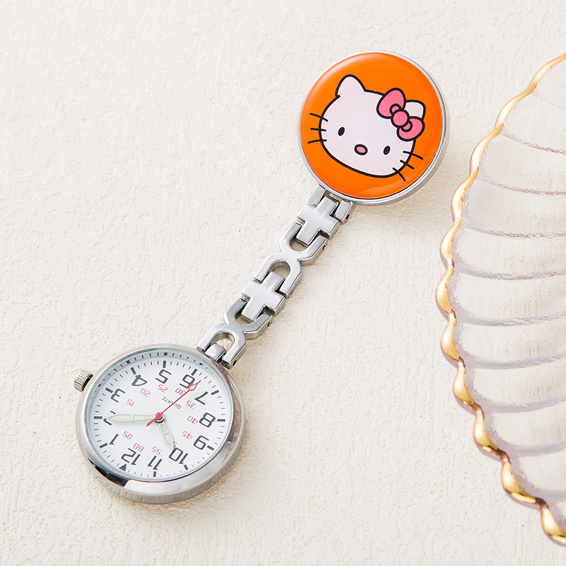 品瓷笑脸护士挂表夹子医护怀表医