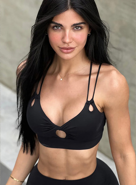 代购BOMBSHELL TWIST SPORTS BRA细带性感定型瑜伽健身运动文胸