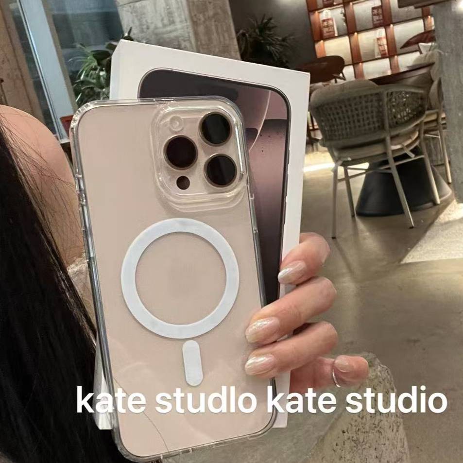 小红书 kate（手机壳版）iPhone16全包触控按键磁吸手机壳适用16promax透明亚克力magsafe
