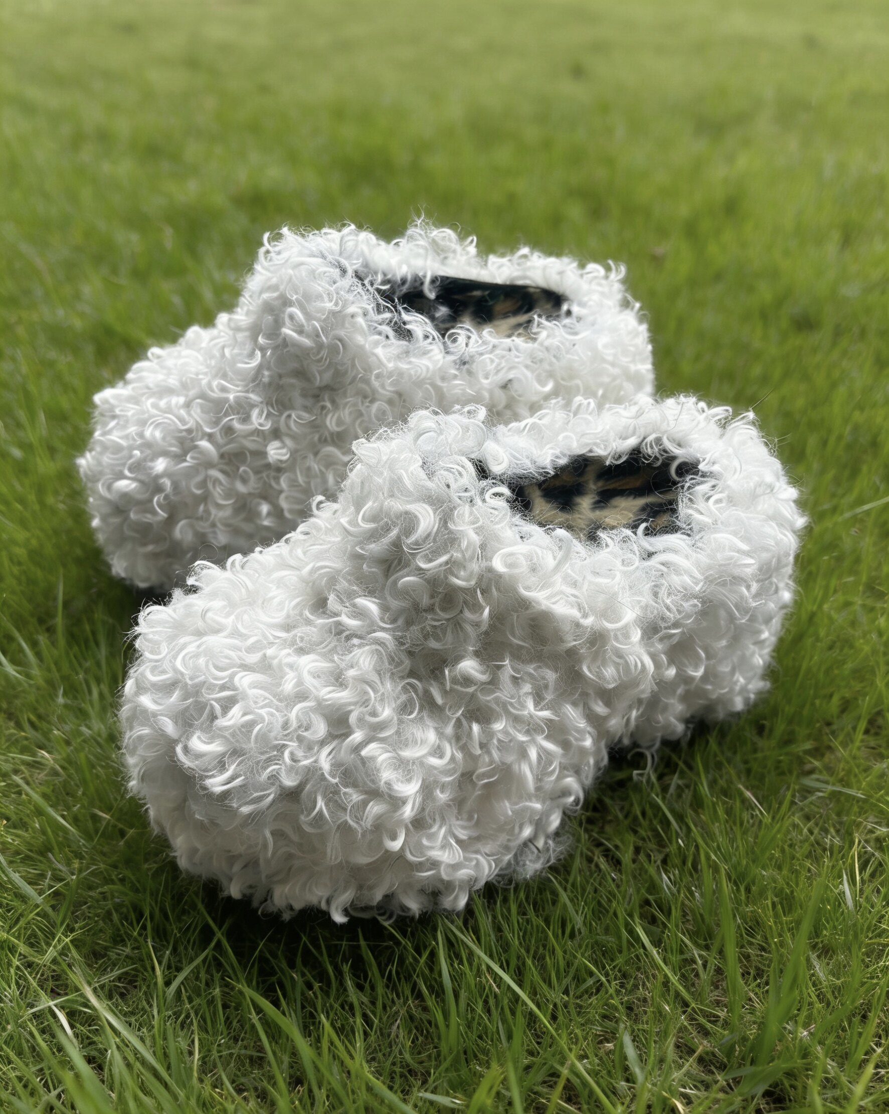 厚底毛毛鞋 羊卷毛10厘米增高人鱼鞋 皮草春夏凉鞋女包脚拖鞋网红