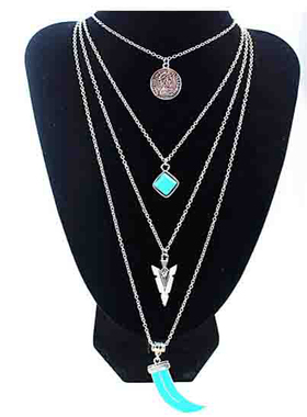 欧美时尚流行水滴石头项链