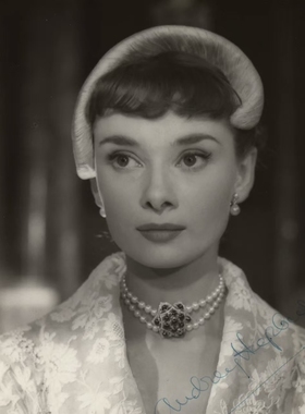 罗马假日同款珍珠项链赫本耳坠高端定制法式复古双层正圆珍珠套链