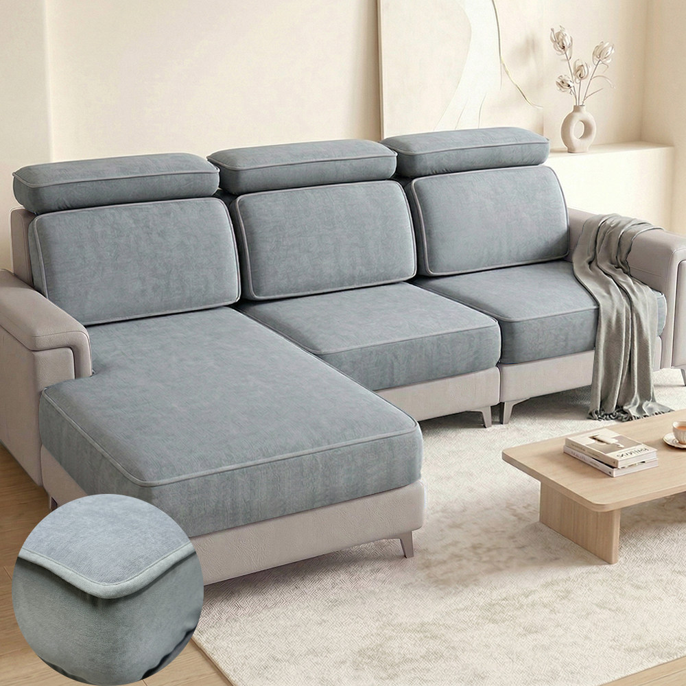 海盐蓝定制加厚围布四季雪尼尔沙发套沙发笠套罩四季通用防滑防掉