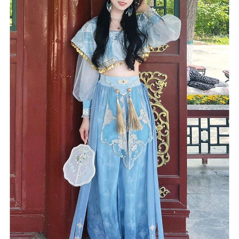汉服女秋国风汉元素上衣敦煌飞天