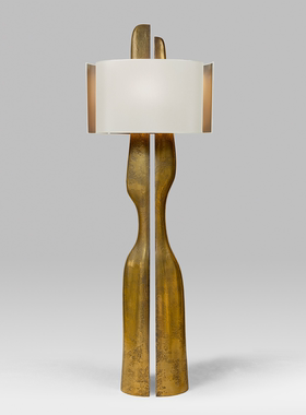 装饰仿古铜落地灯 Soff 落地灯布罩美式复古立式灯艺术装饰灯全铜