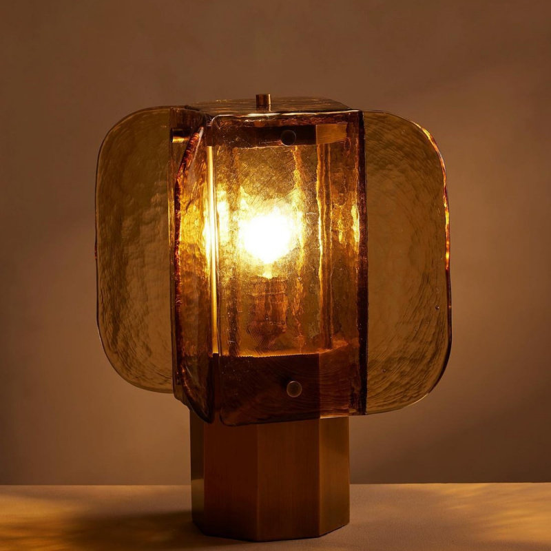 Elias Table Lamp美式轻奢复古软装设计师定制琥珀台灯卧室样板间