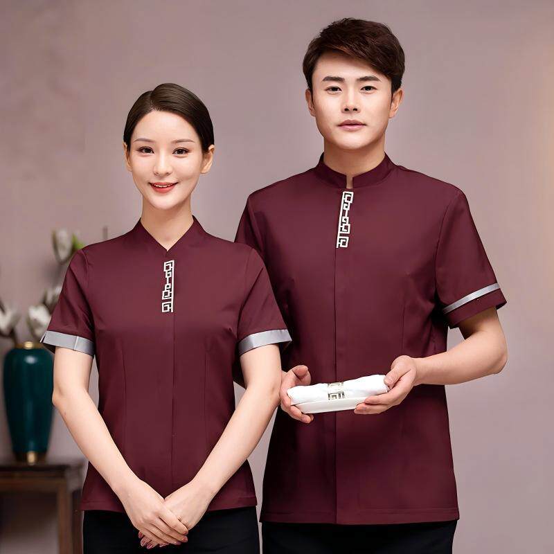 服务员夏季短袖制服适用于酒店等
