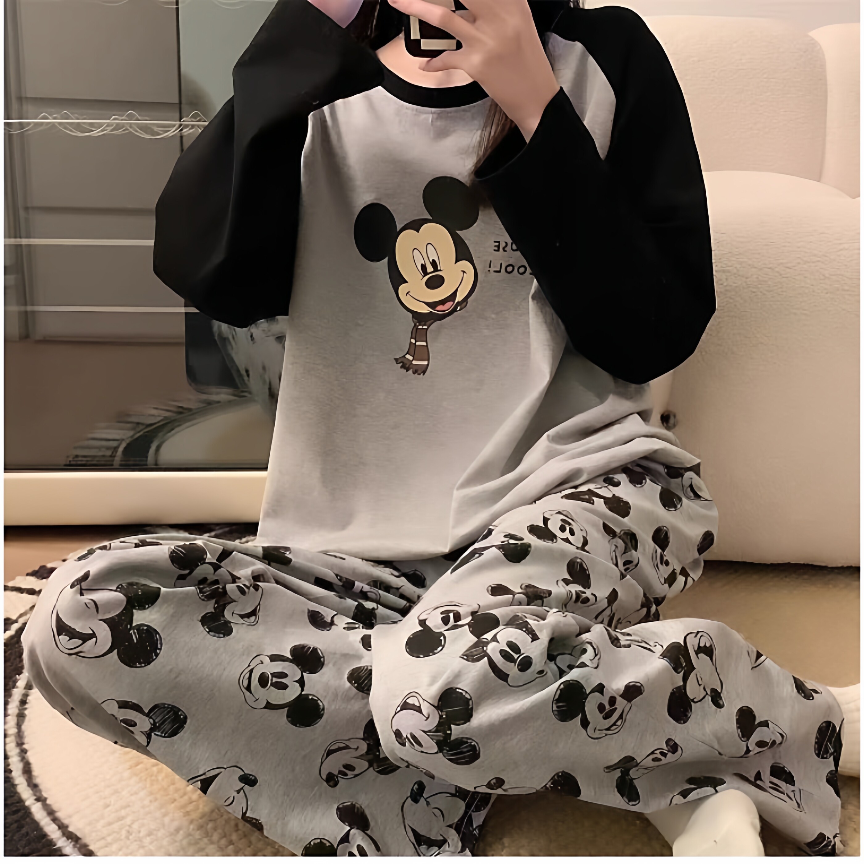 睡衣女士春秋款纯棉长袖全棉秋冬季夏季大码可外穿家居休闲服套装