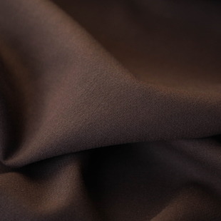 意大利进口复古深棕褐色双面细腻抗皱微弹精纺羊毛布料设计师面料