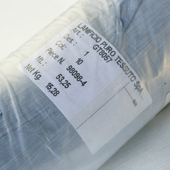 意大利进口薄款 淡蓝白色交织细腻高支垂顺亚麻棉精纺设计师布料