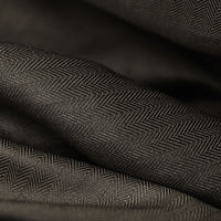 Italian imported thin, dark brownish grey, fine herringbone pattern woven pure linen fabric designer's fabric thumbnail 5