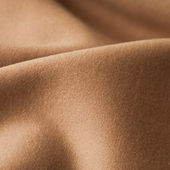 意大利进口温润浅驼色双面可揭开细腻编织羊绒羊毛面料设计师布料