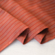 日本进口薄款 铁锈红色竖条纹细腻编织印花棉麻混纺面料设计师布料