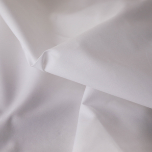 意大利进口薄款本白色细腻高支纯棉府绸面料设计师布料