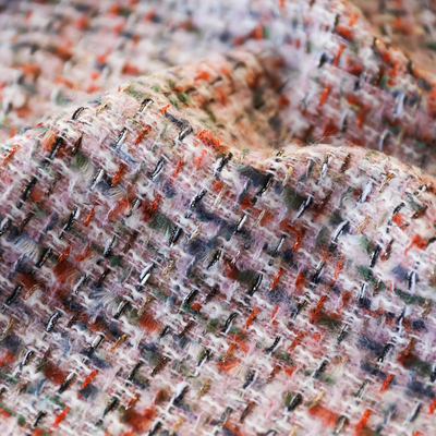 设计师编织粗纺羊毛混纺布料面料