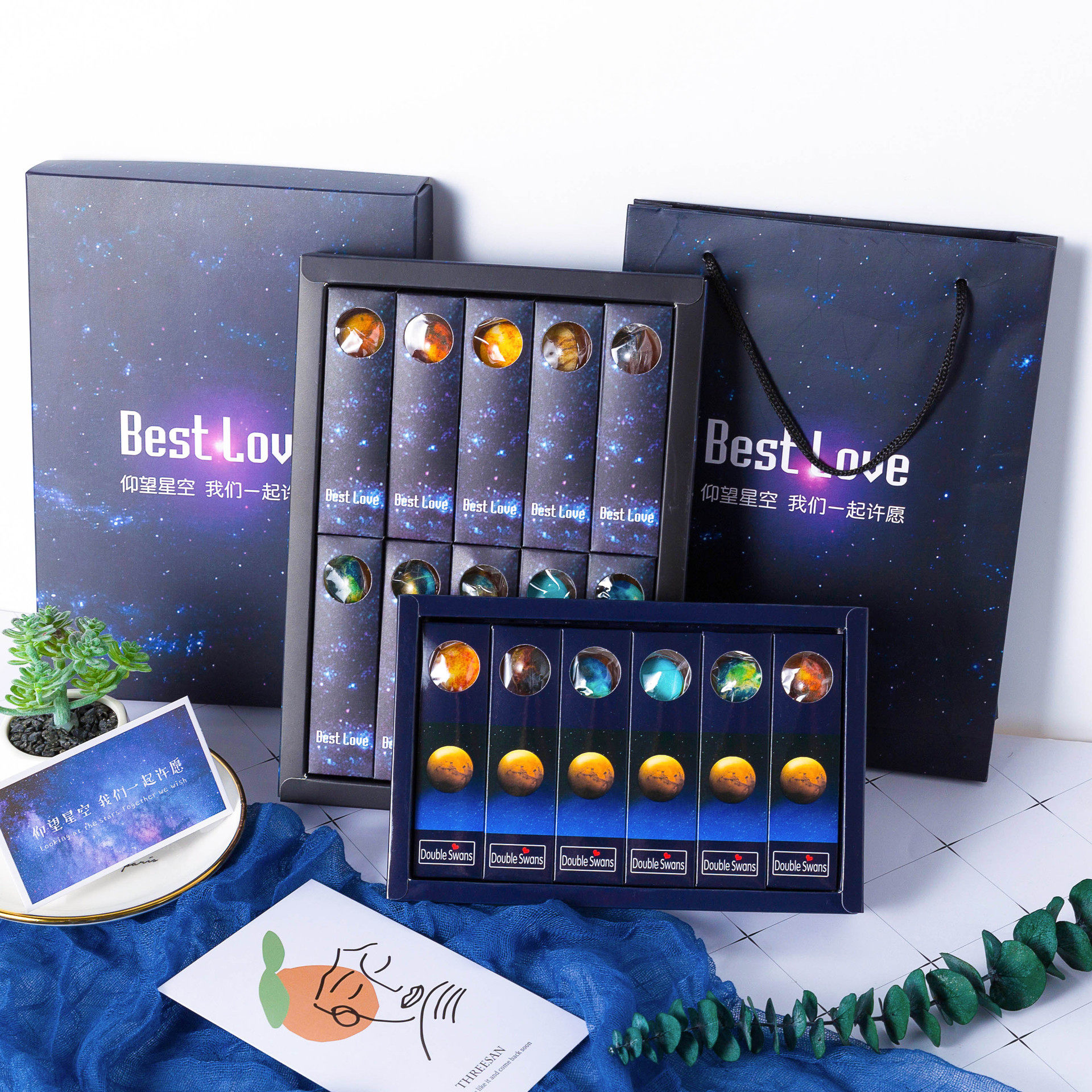 星空网红棒棒糖高颜值情侣六一万圣节圣诞送礼礼盒装节日生日礼物