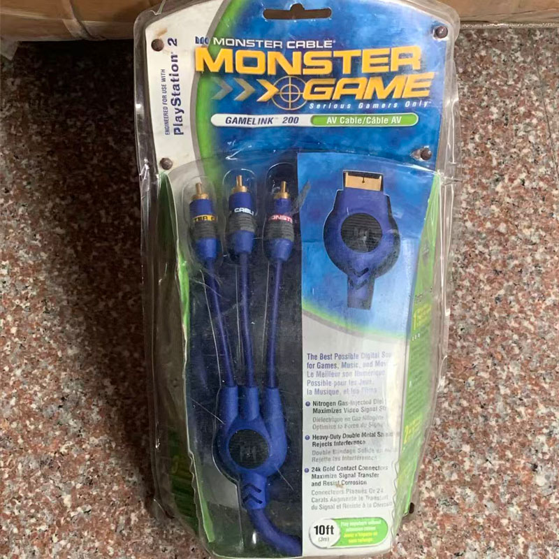 美国MONSTER GAME魔声怪兽PlayStation2原装盒装线 3米特价优惠