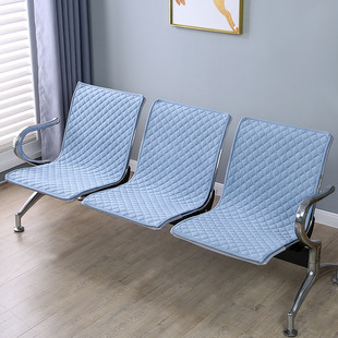 三人位排椅隔凉垫医院不锈钢三连排长椅连体椅垫套短绒海绵垫椅套