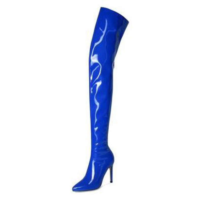 Women Over The Knee Boots Female Zip Sexy Black Long Boots