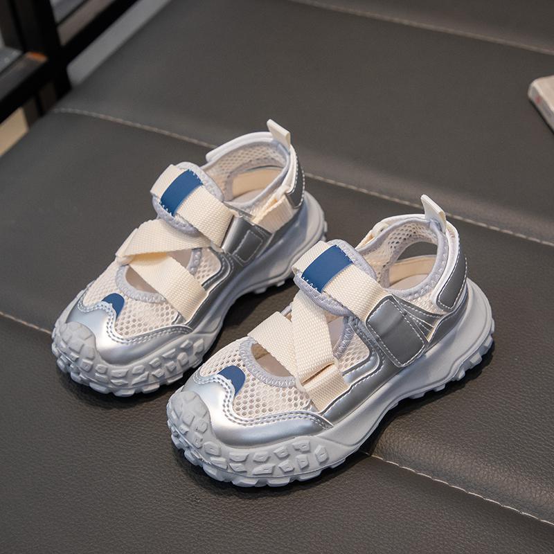 女童鞋运动凉鞋夏款2025新款儿童鞋子夏季包头凉鞋小女孩夏天网鞋