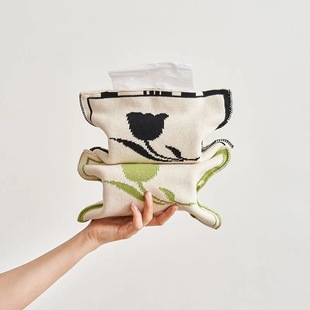 车载纸巾袋客厅抽纸盒家用汽车餐桌感收纳高端大气上档次桌面