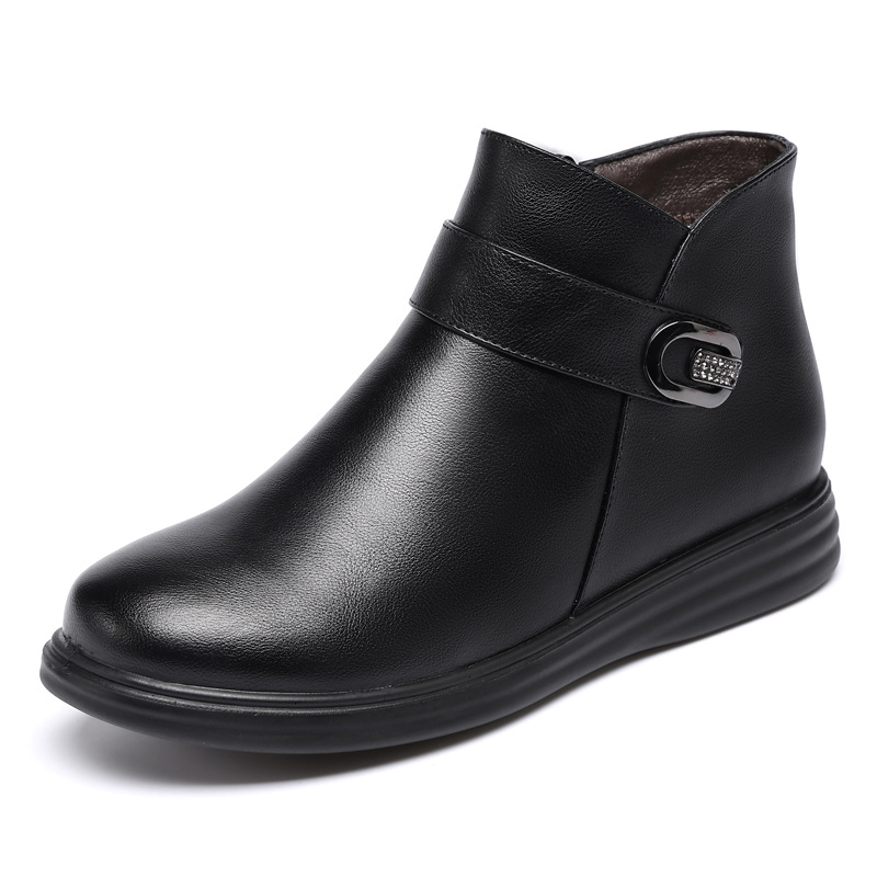 代发羊毛妈妈棉鞋女冬季保暖防滑老人短靴中老年大码棉靴Y580197