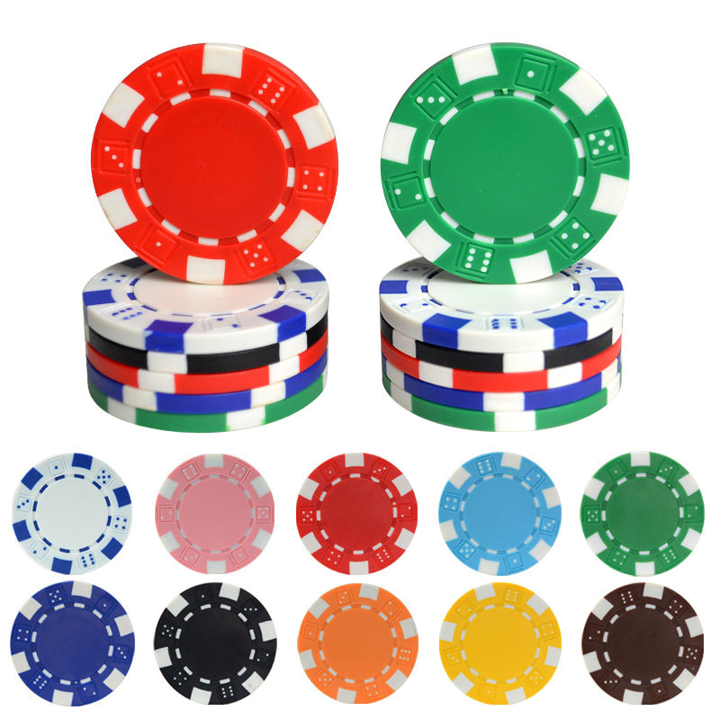 abs无数字面值德州扑克筹码牌麻将筹码币黑杰克21点棋牌室积分币