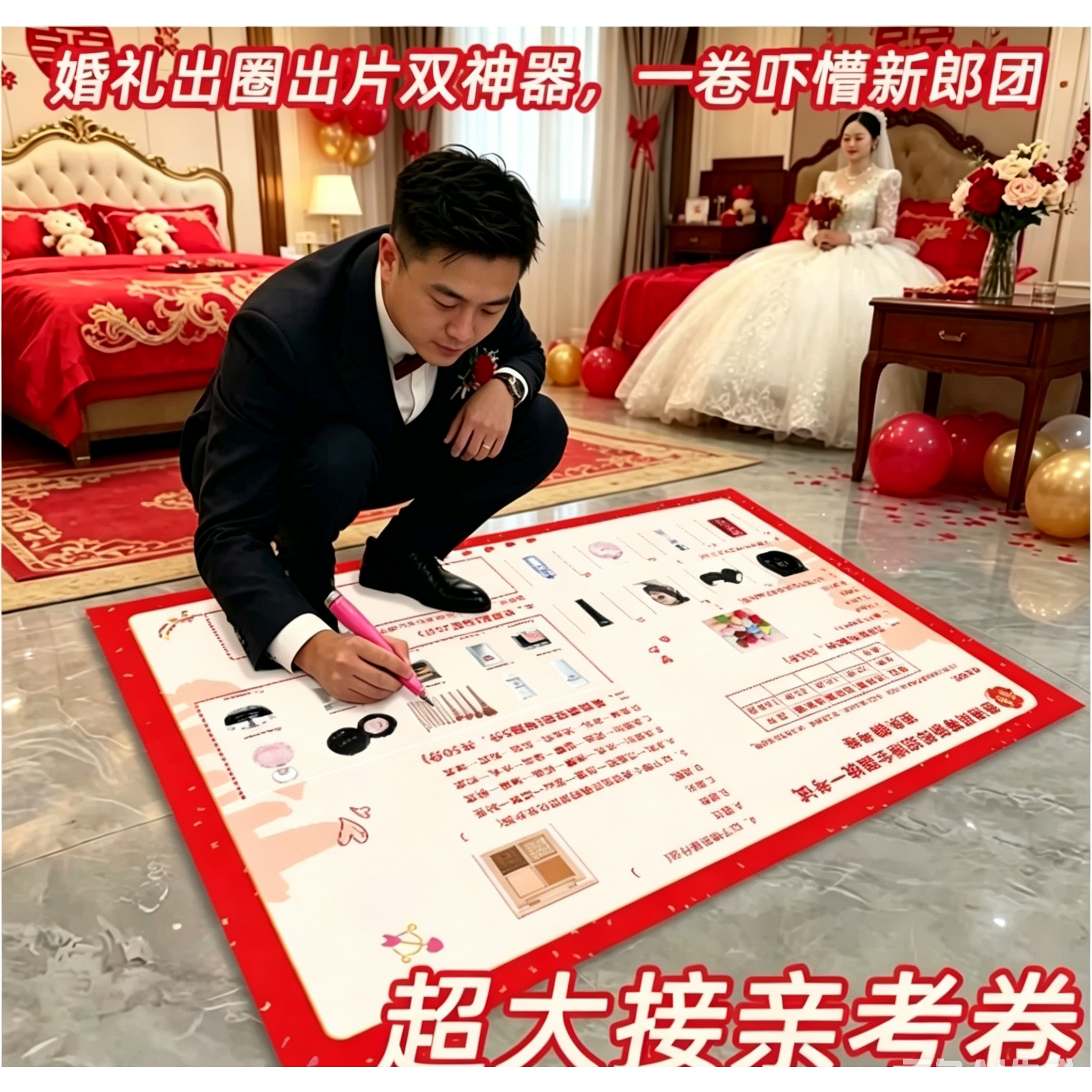超大接亲堵门整蛊试卷