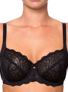 T4欧美大码性感女内衣 舒适透气蕾丝超薄文胸文胸80E90EF100D105D