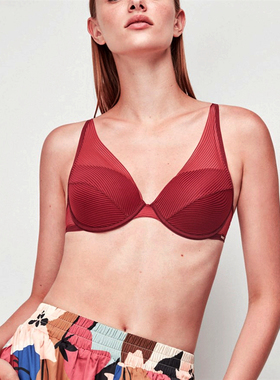 B7 媛媛外贸欧美内衣 条纹上托夏季薄款有钢圈文胸70B80B85BC90B