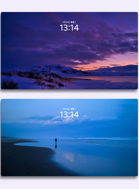 【2张】蓝色时分 浪漫治愈自然风景mac电脑手机ipad壁纸watch壁纸