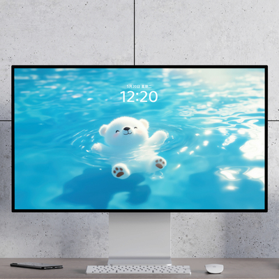 玩水的小熊 超清电脑壁纸 手机壁纸mac电脑壁纸ipad平板壁纸