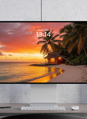 海边木屋 日落沙滩 浪漫治愈夏天 电脑mac手机ipad壁纸watch壁纸