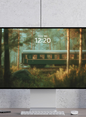 丛林列车 清新治愈 绿色 mac ipad Watch折叠手机电脑壁纸