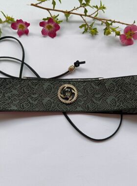 汉服抹额头带35cm古装头饰眉心眉头男额头公子男人发带黑色古代