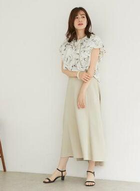 纯元  出口日单DUX********花卉印花泡泡袖套头衫