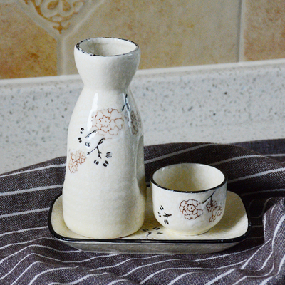 日式和风套装创意釉下彩清酒壶