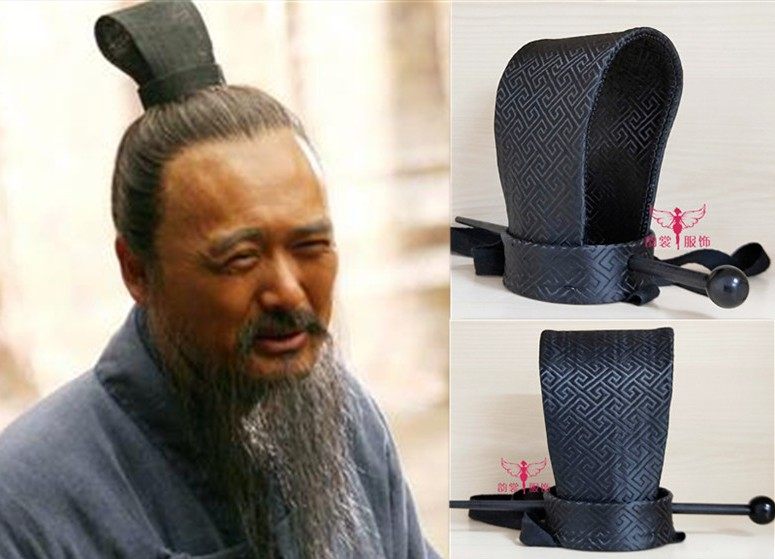 男古装头饰春秋战国发冠孔子常服便服束发冠表演汉服头冠发饰06素_虎窝淘
