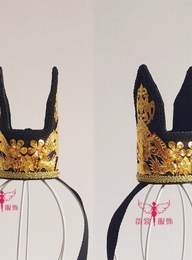 男士古装汉服发冠黑金色古装头冠