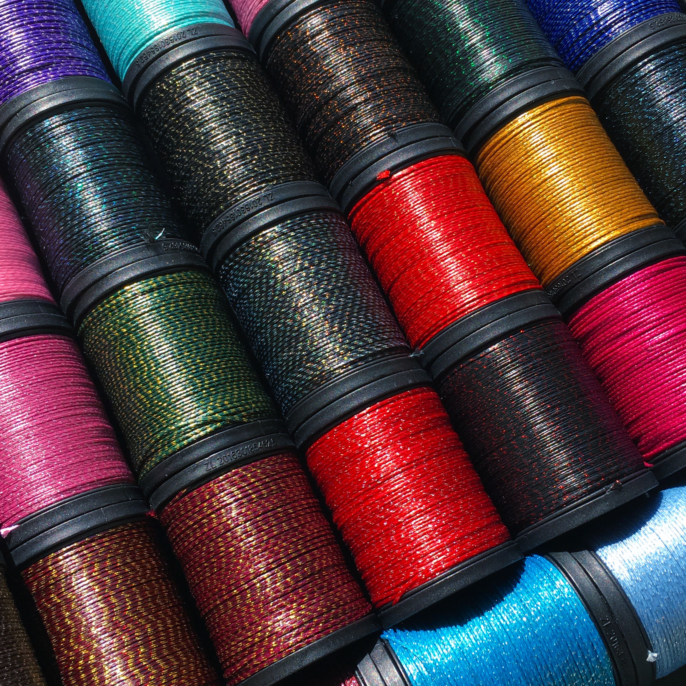 欧标0.5高光扁蜡洒金线闪金星空金线DIY手工编织斜卷项链手链手绳