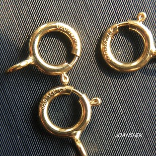 美国进口14K包金注金DIY配件饰品泡泡扣头保色百搭编手绳项链脚链