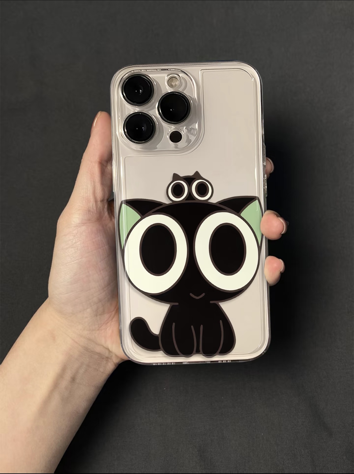 罗小黑苹果17pm手机壳iPhone16promax太空壳15新款14pro高级感13plus可爱12女13透明11软壳78全包防摔x潮卡通