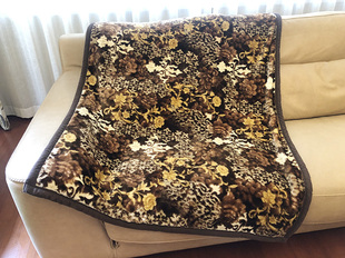 单品拉舍尔双层毯毛毯毯子盖毯办公室午睡毯微搭色规格：100 140
