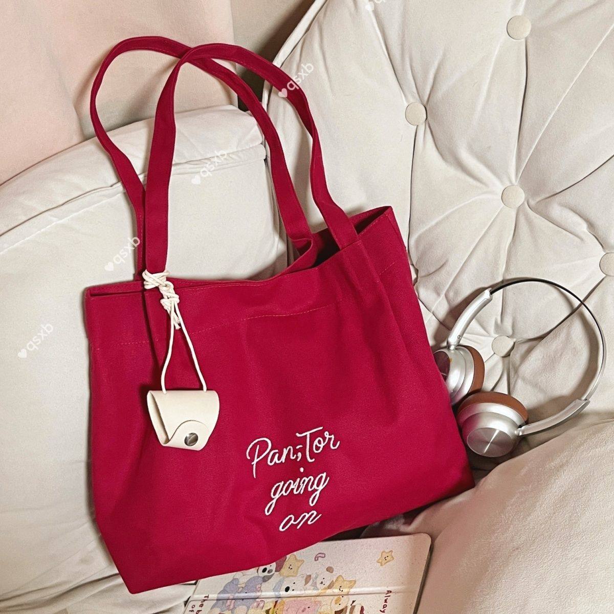 字母帆布包包女韩版新款潮夏季时尚托特包休闲大容量单肩通勤包女,箱包皮具/热销女包/男包,通用款女包,淘宝优惠券,粉丝福利购,淘宝优惠卷