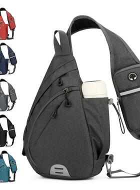 胸包男2026新款潮单肩包男士大容量休闲包斜挎包运动水滴包三角包