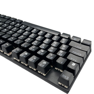 跨境现货俄语K7机械键盘87键俄文游戏键盘俄罗斯文电脑有线键盘