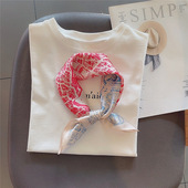 职业外搭桑蚕丝领巾发带薄 饰真丝小方巾春季 气质韩版 丝巾女百搭装